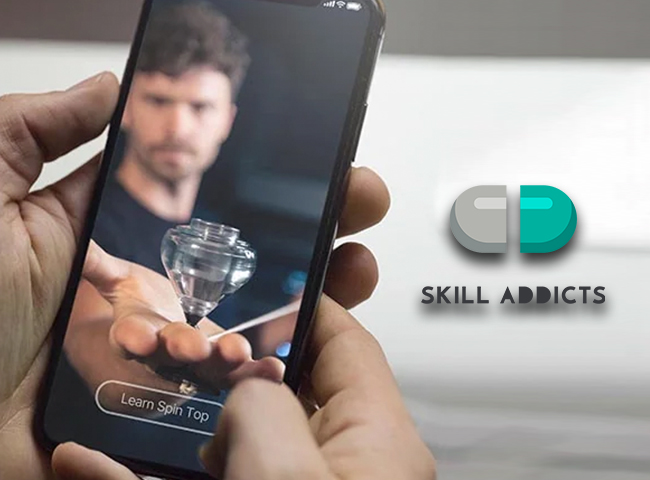 learn spin top tricks in skilladdicts app