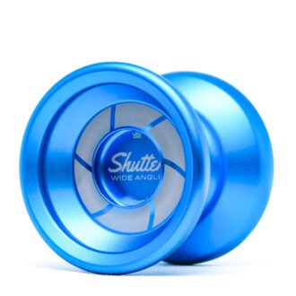 Blue Shuttle Wide Angle YoYo for professional yoyo tricks and performance.