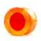 High-quality orange yo-yo with a vibrant red core, designed for professional and beginner yo-yo enth.