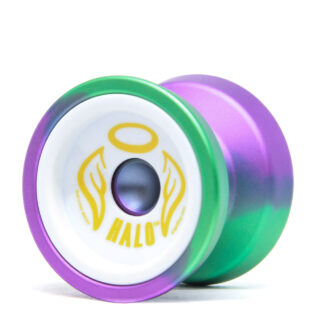 Yoyo DNA – Pro Metal Yoyo – Fingerspin Tricks - green purple halo