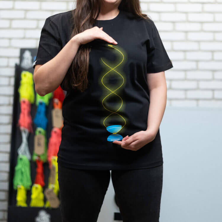 yoyofactory yoyo t-shirt dna trick logo