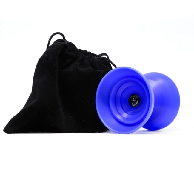 High-performance blue YoYoFlighTech for offstring 4A tricks, featuring Japan technology, with a blac.