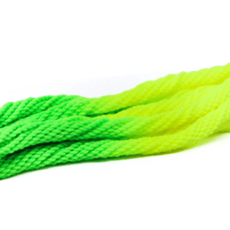 Two-tone green and yellow polyester yoyo string for all yoyo tricks and performances.