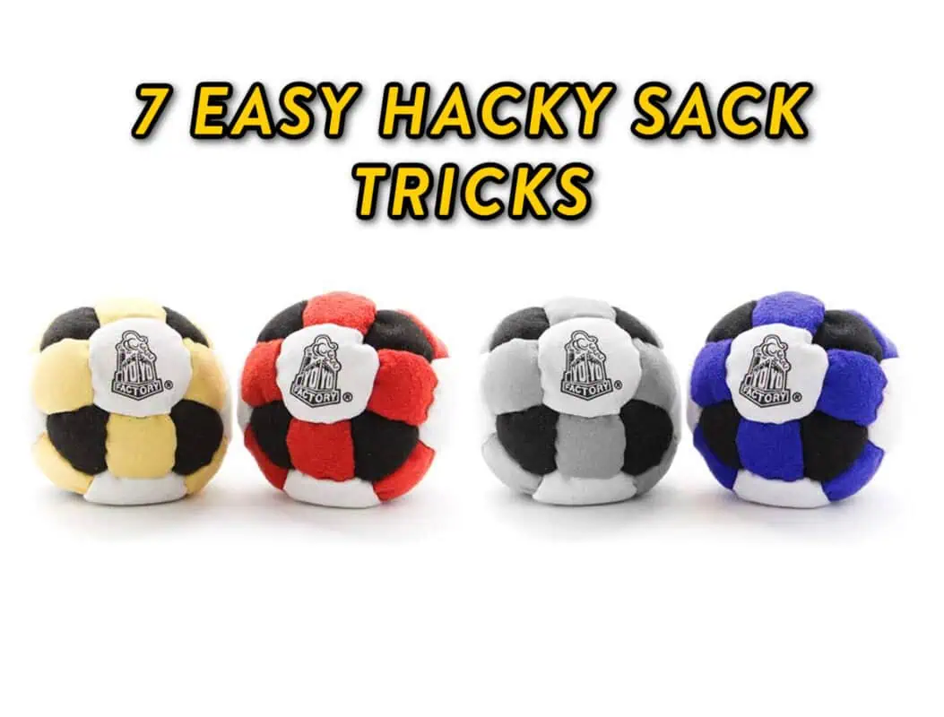 Colorful hacky sack balls for yo-yo tricks and skill practice.