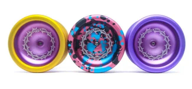 High-quality colorful yo-yos from YoYoFactory Europe, designed for skill tricks and competitive play.