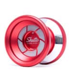 Red Shuttle Wide Angle yo-yo for professional tricks and performance.