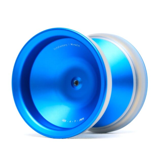 YoYoFactory Miracle 25 Signature YoYo Blue YoYoFactory Miracle 25 signature yo-yo for professional tricks.