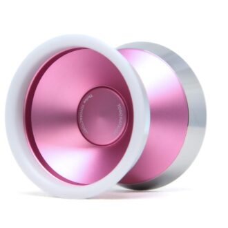 Pink and silver Togo Katsuda Signature Yoyo from YoYoFactory Europe.