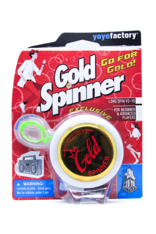 YoYoFactory Gold Spinner yo-yo for beginner and advanced players.